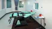 The lethal injection room at California's San Quentin State Prison.